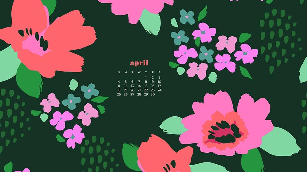 FREE APRIL 2021 WALLPAPER CALENDARS – 30 CUTE DESIGN OPTIONS!, Oh So Lovely Blog