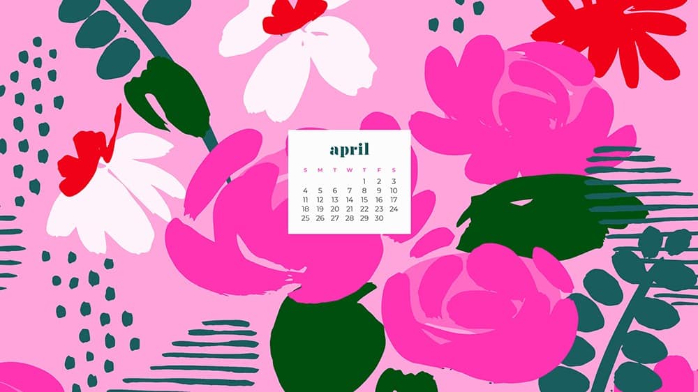 FREE APRIL 2021 WALLPAPER CALENDARS – 30 CUTE DESIGN OPTIONS!, Oh So Lovely Blog