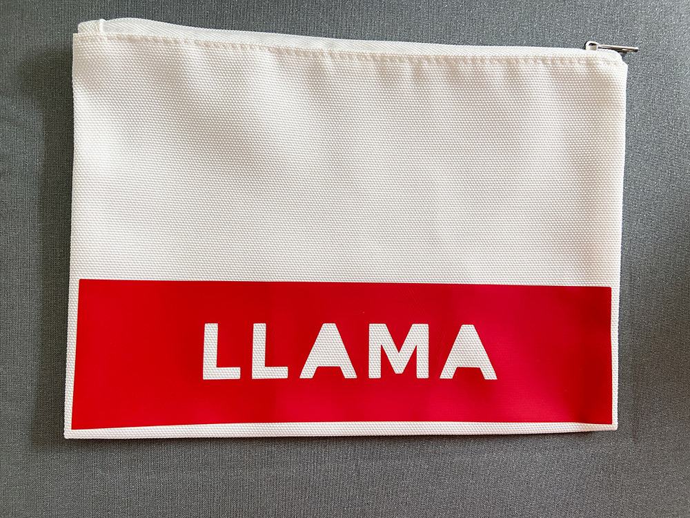  LLAMA iron on design in red for Mother's Day gift