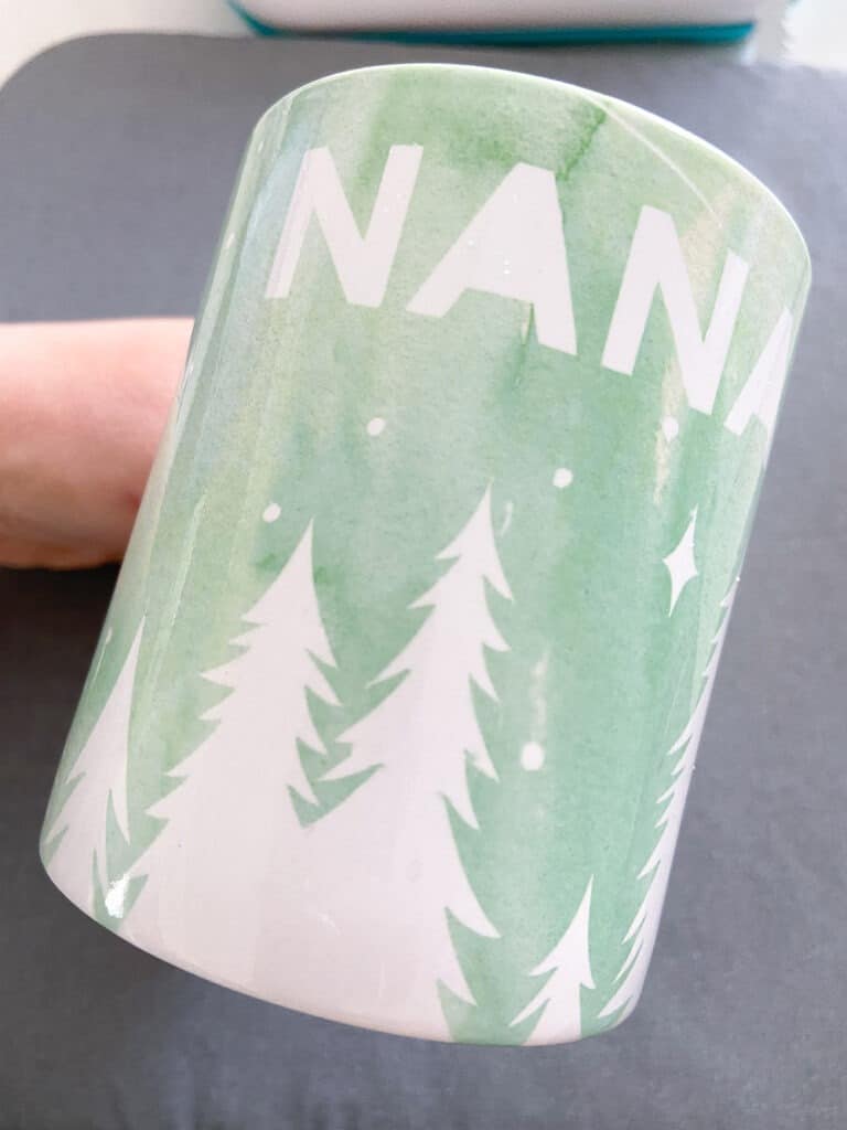 Finished NANA mug out of Mug Press gift for a Mother's Day gift basket