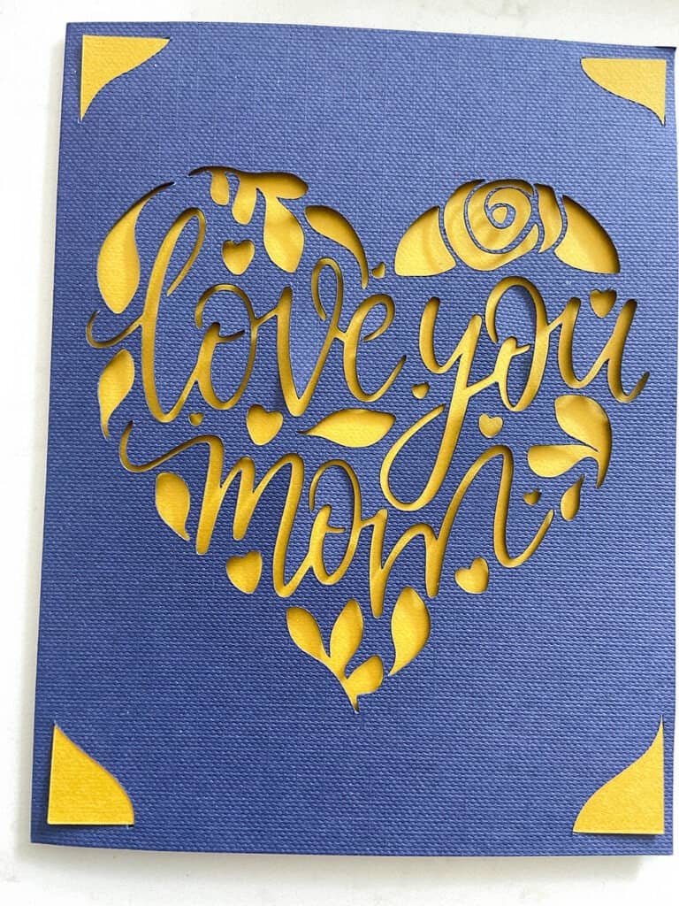 Cricut card for Mother's Day gift basket