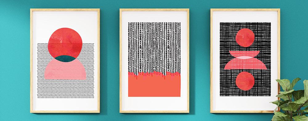 Modern abstract free printables – 30 colorful designs to choose from!