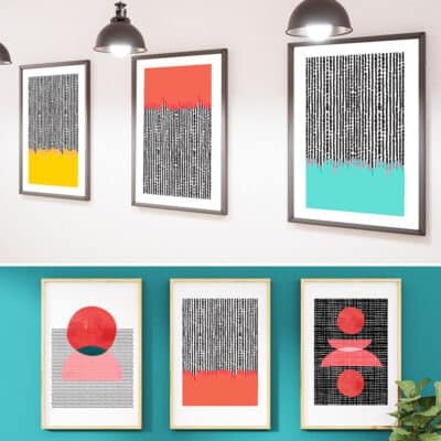 Abstract free printables – 30 modern, colorful designs to choose from!