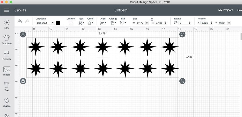 Cricut design space design screenshot