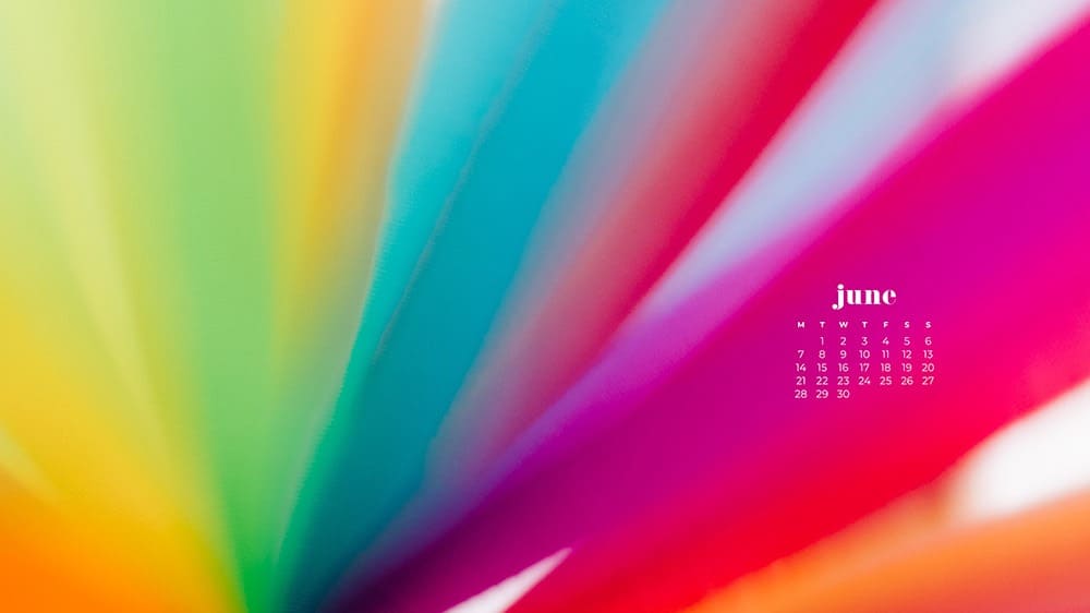 June 2021 wallpaper calendars – 30 FREE and cute options to dress your tech! Available in Sunday + Monday starts + no-calendar options.