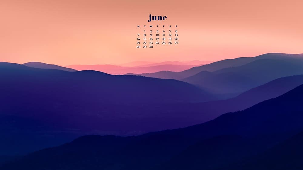 June 2021 wallpaper calendars – 30 FREE and cute options to dress your tech! Available in Sunday + Monday starts + no-calendar options.