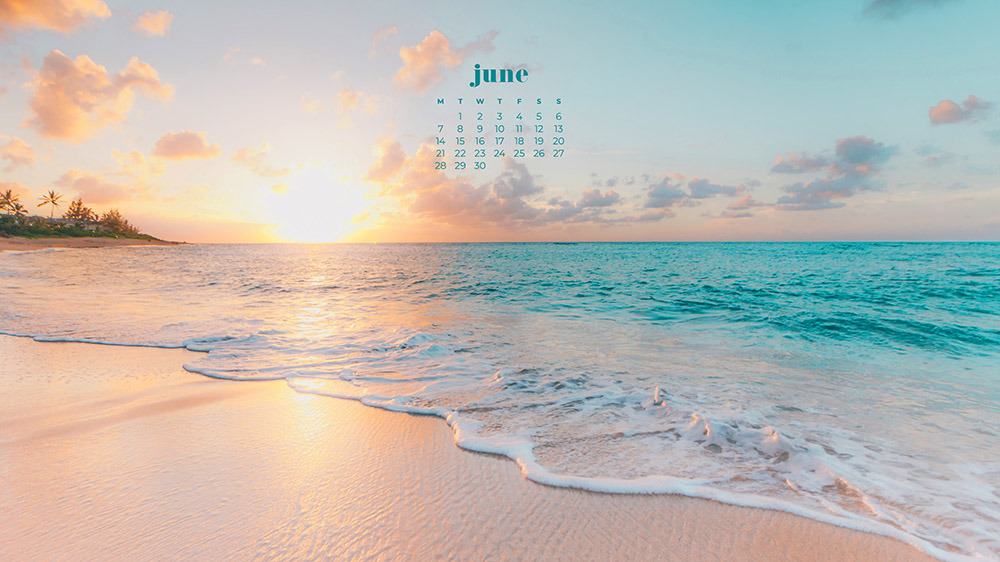 June 2021 wallpaper calendars – 30 FREE and cute options to dress your tech! Available in Sunday + Monday starts + no-calendar options.