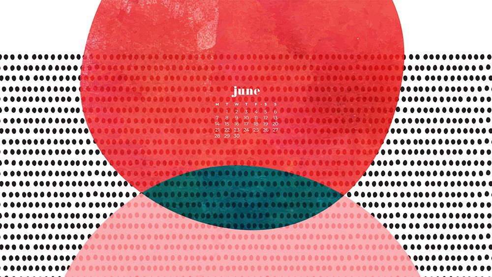June 2021 wallpaper calendars – 30 FREE and cute options to dress your tech! Available in Sunday + Monday starts + no-calendar options.