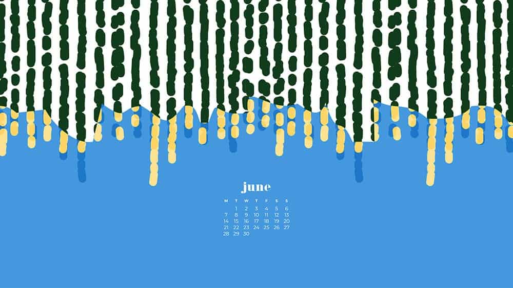 June 2021 wallpaper calendars – 30 FREE and cute options to dress your tech! Available in Sunday + Monday starts + no-calendar options.