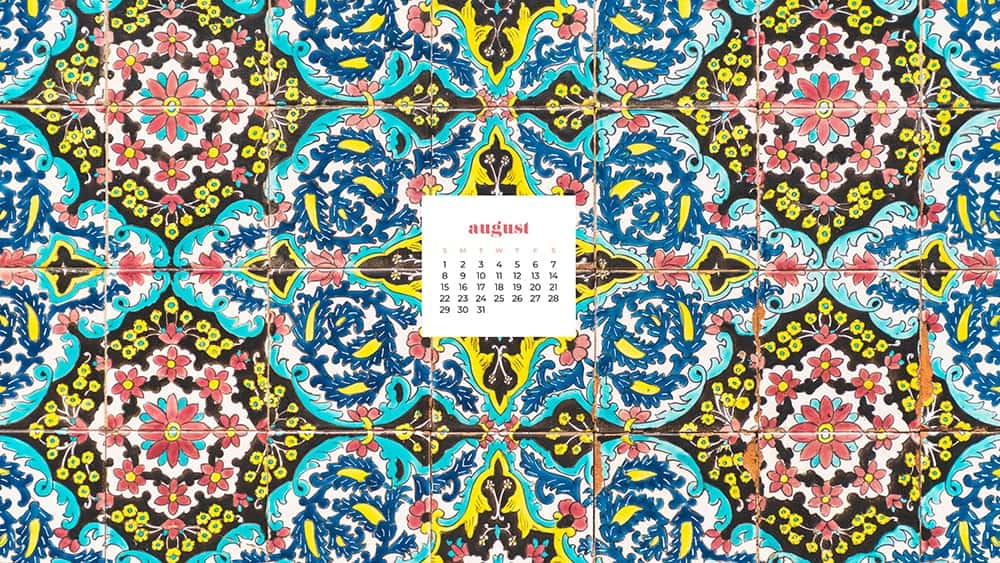 August 2021 - FREE wallpaper calendars in Sunday and Monday starts + no-calendar options. 33 designs for both desktop and smart phones!