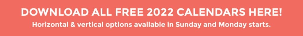 free 2022 calendars button