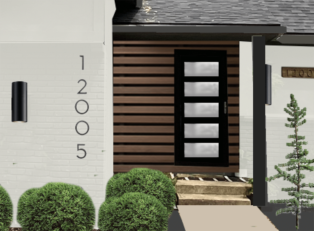 modern front door mockup