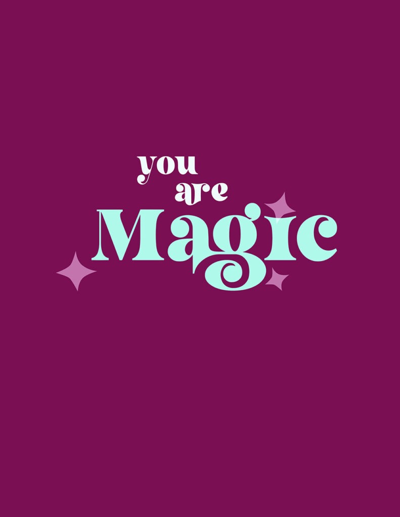 you are magic - shades of aqua and fuchsia 