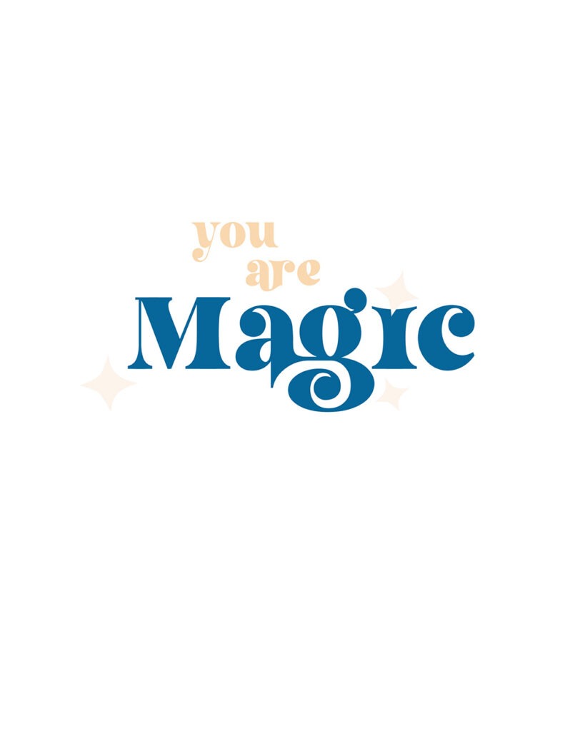 you are magic - shades of peach and blue