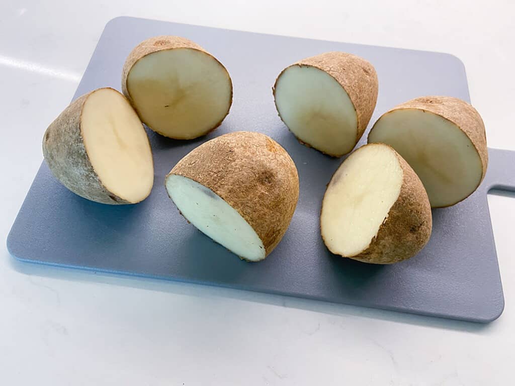 potatoes cut in half