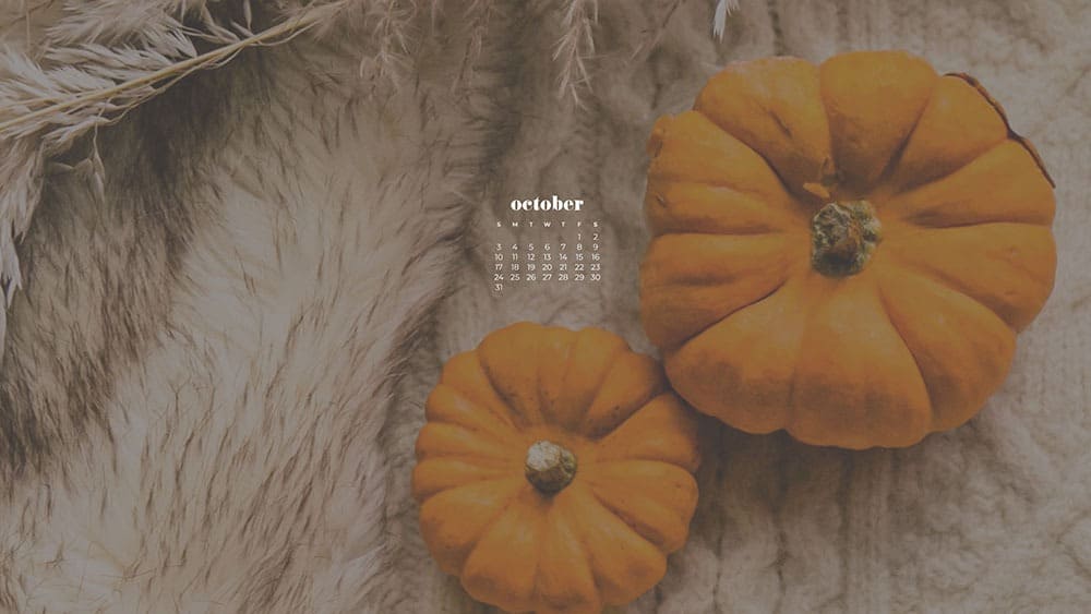 October 2021 - FREE wallpaper calendars in Sunday and Monday starts + no-calendar options. 35 designs for both desktop and smart phones!