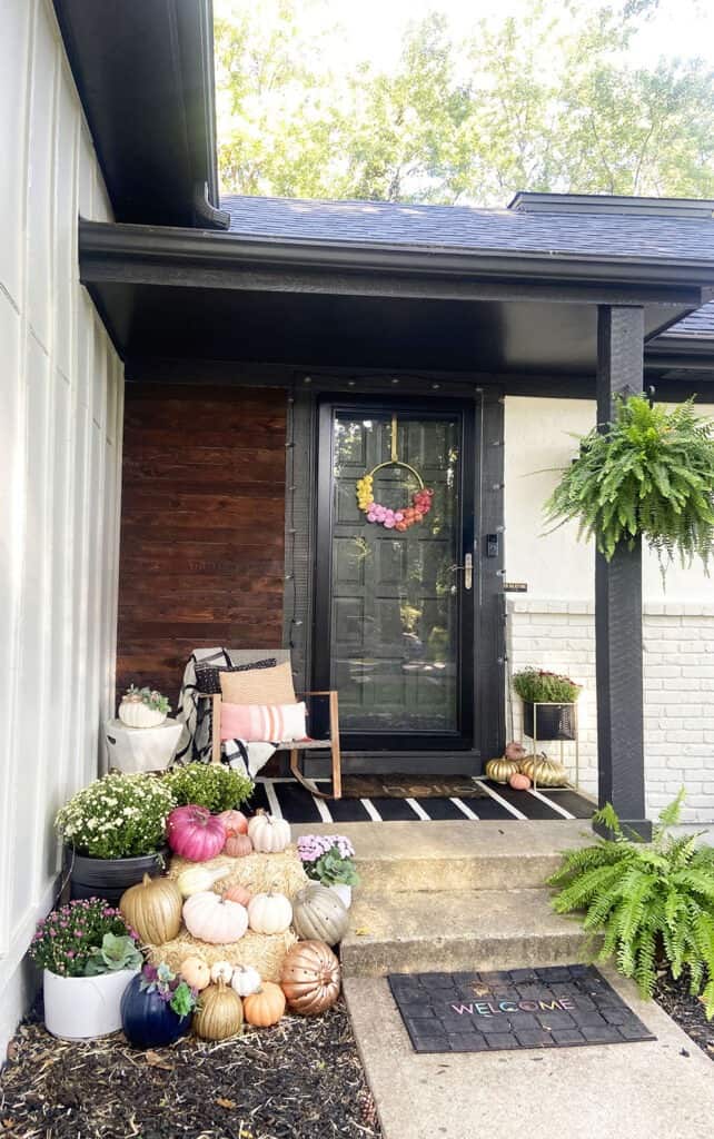 Fall front porch and window boxes – join me on a fun and festive tour!