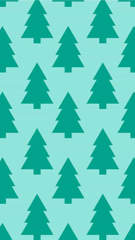 aqua turquoise with emerald christmas trees digital wallpaper - december