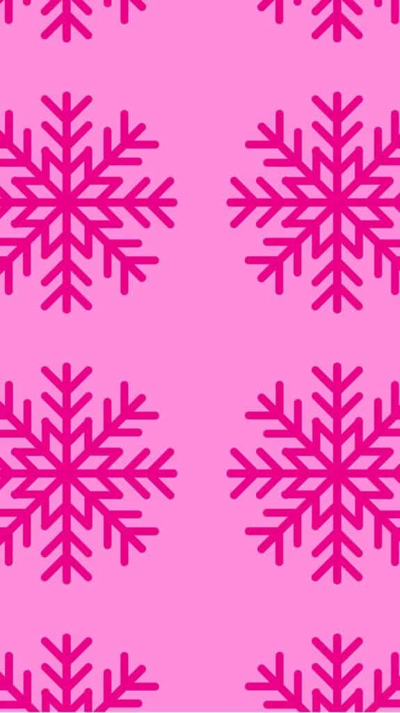 hot pink and red snowflake digital wallpaper - december