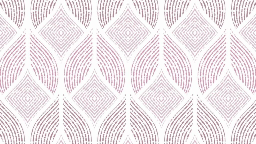 muted pink abstract leaves illustration on gray background 