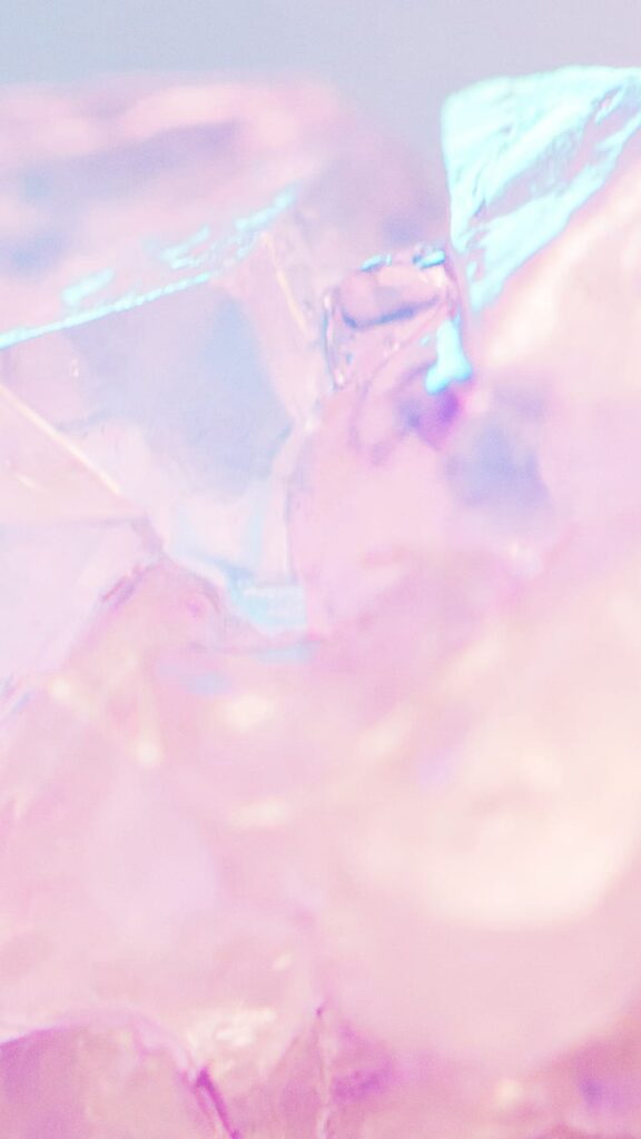 holographic crystal on lilac background