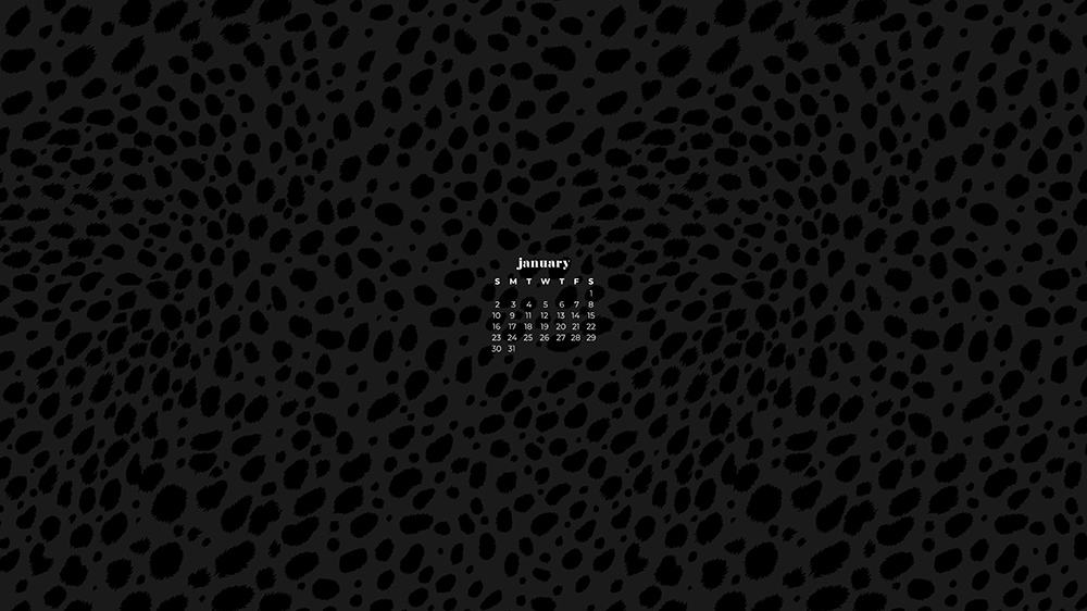 black animal print spots on dark gray background