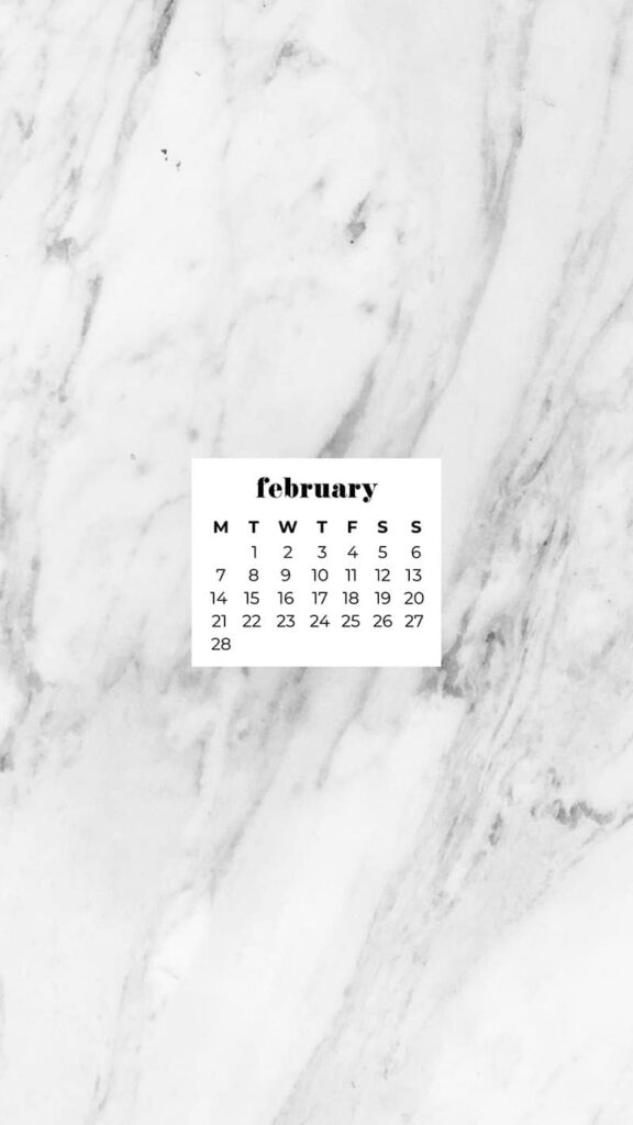 gray and white marble stone detail - February 2022 wallpapers – 50 FREE calendars for your desktop & phone!