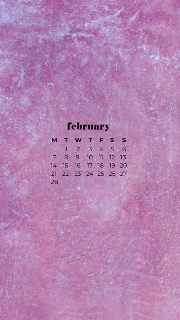 pink stucco wall with cutout and green plant - February 2022 wallpapers – 50 FREE calendars for your desktop & phone!