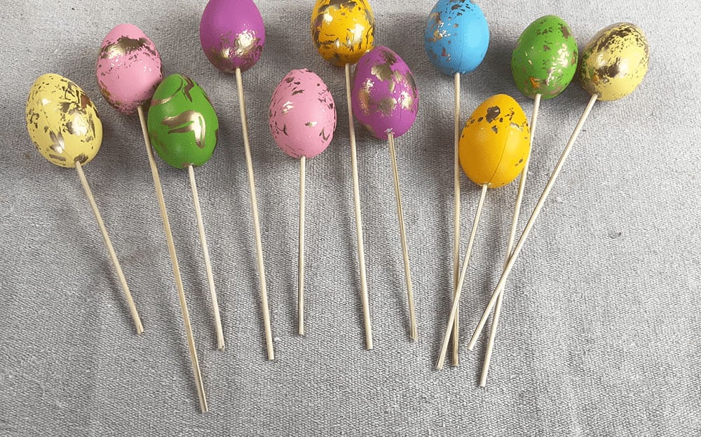 EASY DIY GOLD LEAF EASTER EGGS &#038; FRONT PORCH DECOR IDEAS!, Oh So Lovely Blog