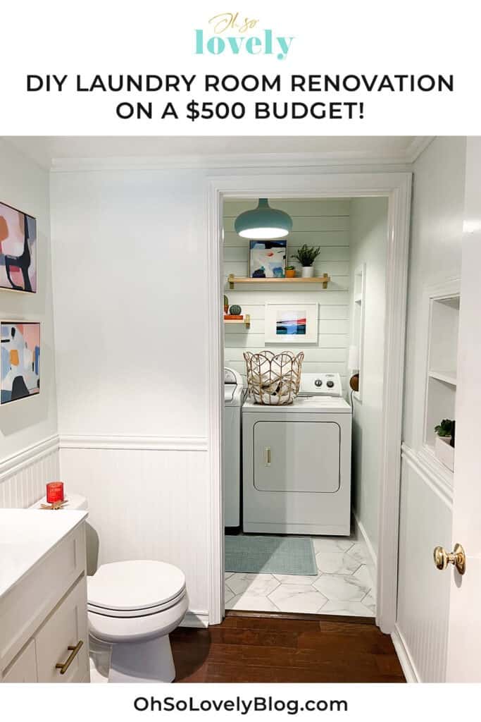 Laundry room refresh – A modern DIY renovation on a small $500 budget! Check out the before, after, and everything in between.