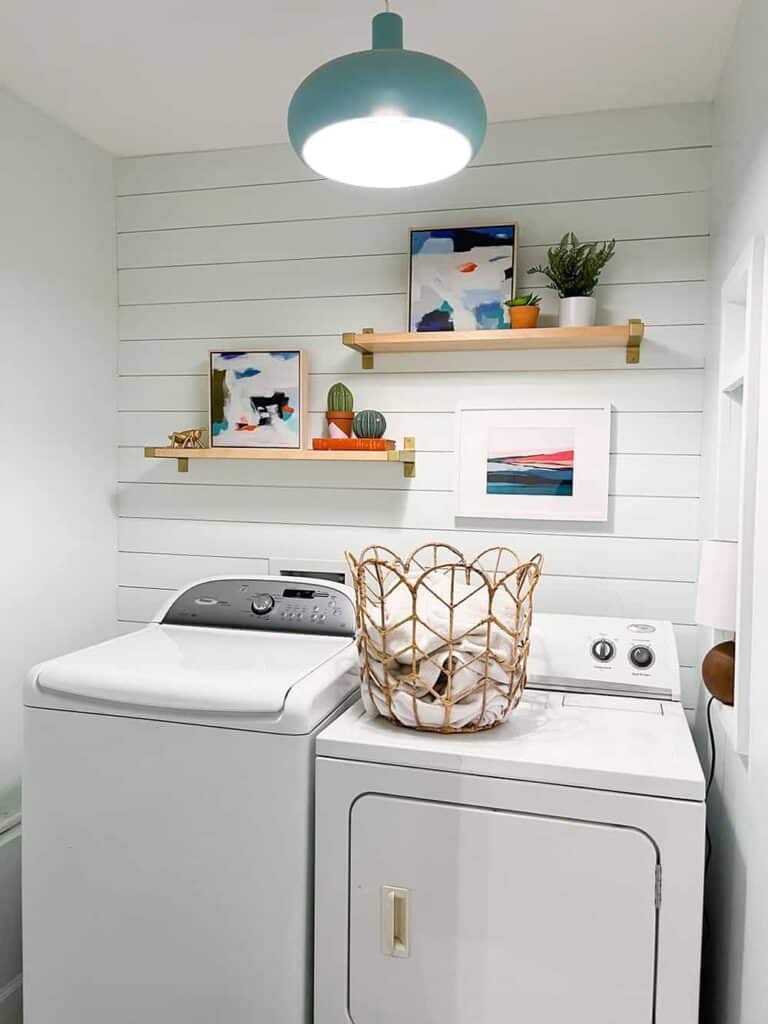 After photo - Laundry room refresh – A modern DIY renovation on a small $500 budget! Check out the before, after, and everything in between.