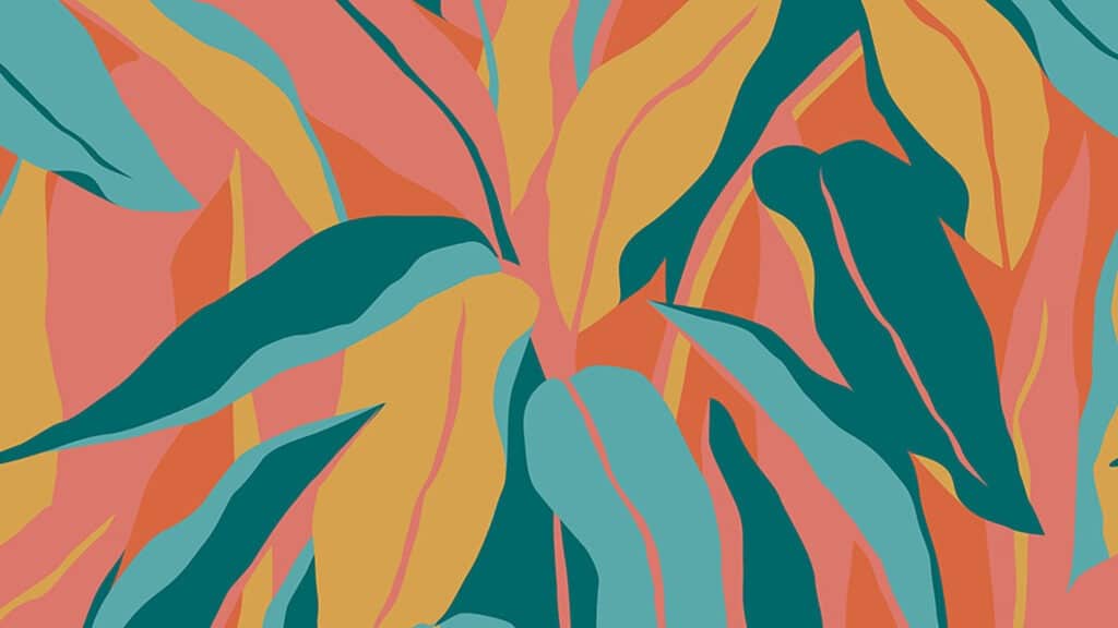 Free Vector  Tropical leaves background in paper style