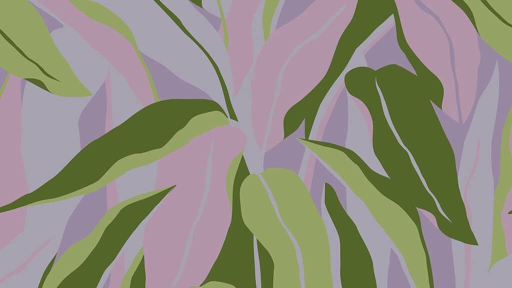 Green, lilac, purple, and olive color ways - 120 Tropical freebies – Patterns, wallpapers, & A-Z monogram printables