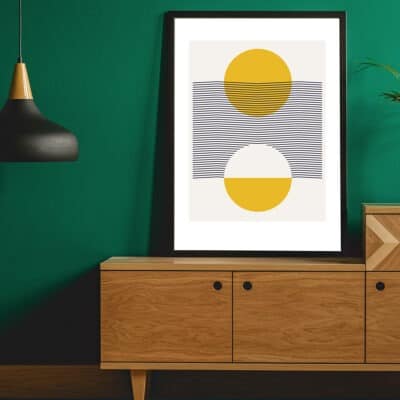 Modern geometric art printables – 9 FREE and fun mid-century designs that work perfectly in gallery walls. Download yours today!