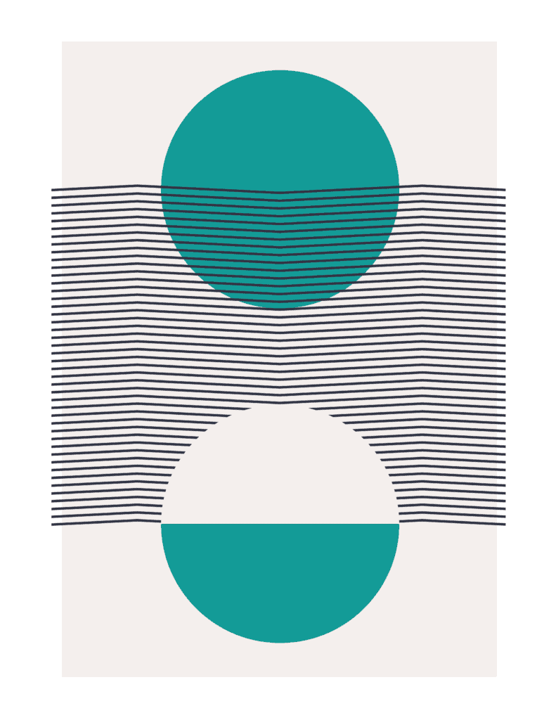 Modern geometric art printables – 9 FREE and fun mid-century designs that work perfectly in gallery walls. Download yours today! Colors used: Turquoise, black, white, gray