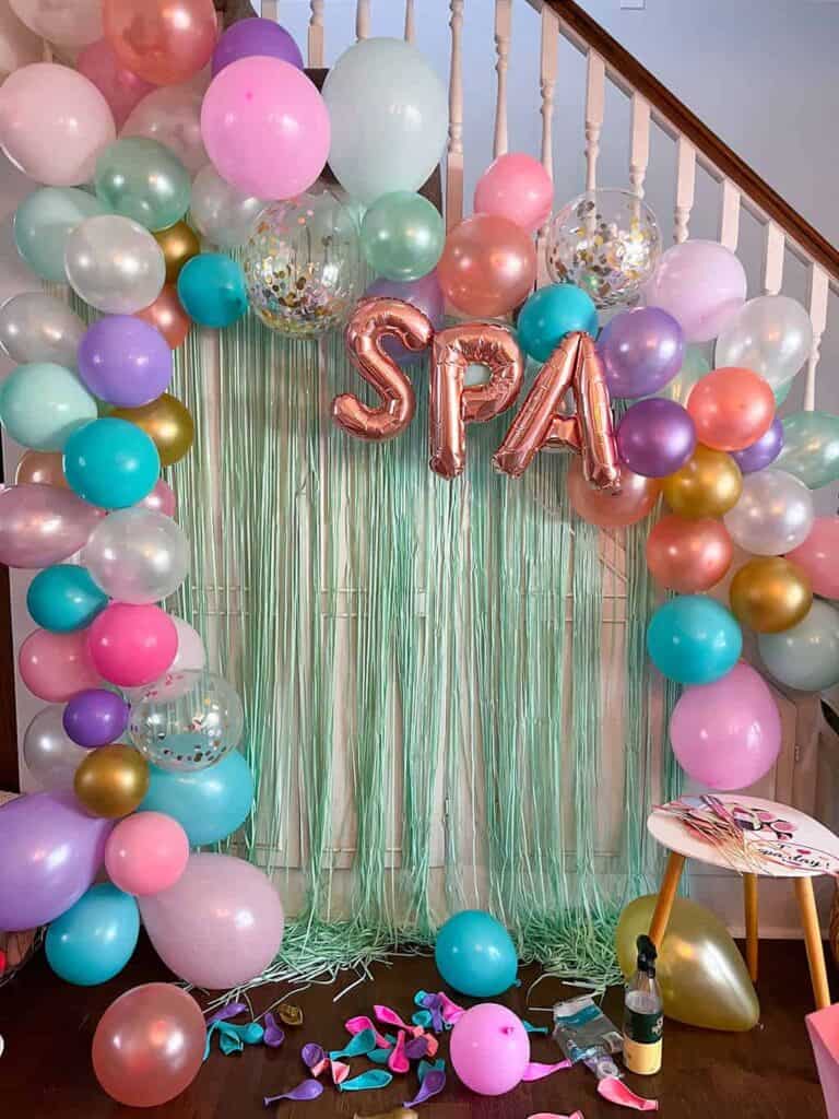 Spa-themed birthday party – A creative and fun kids party with nail painting, braid bar, photo booth, karaoke, and more. Thanks, Airtasker! 