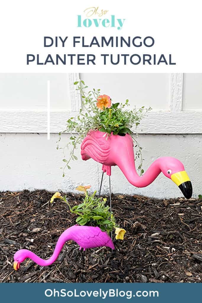 DIY FLAMINGO PLANTERS – FUN &#038; KITSCHY SUMMER DECOR!, Oh So Lovely Blog