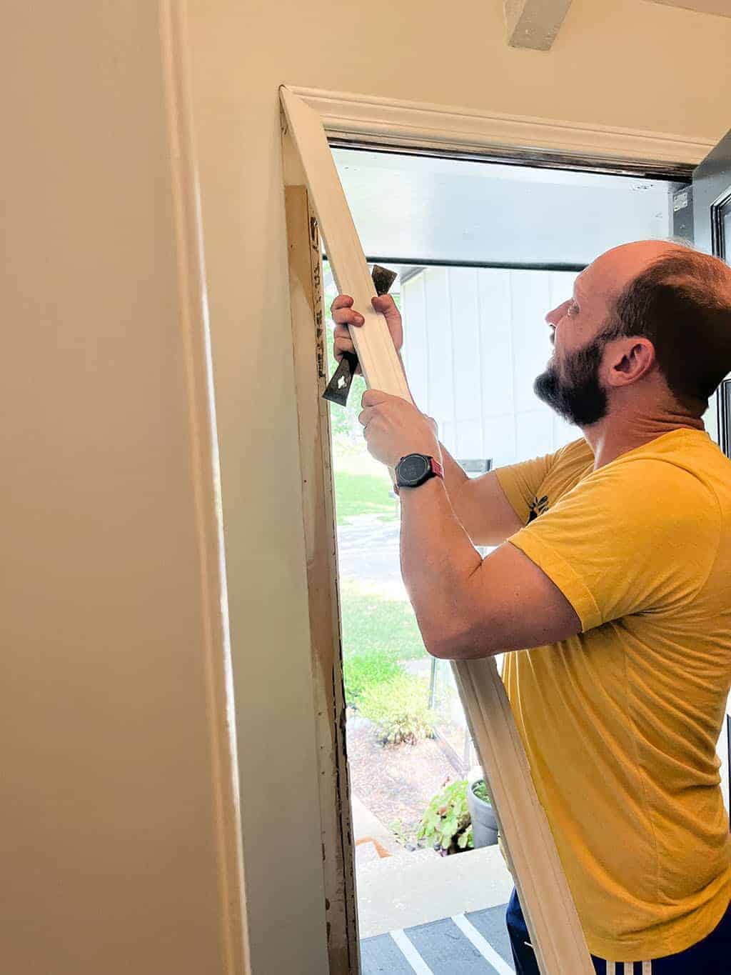 ENTRYWAY BEAM AND DOOR UPDATE – A DIY PROJECT WITH DUTCH BOY PAINTS!, Oh So Lovely Blog