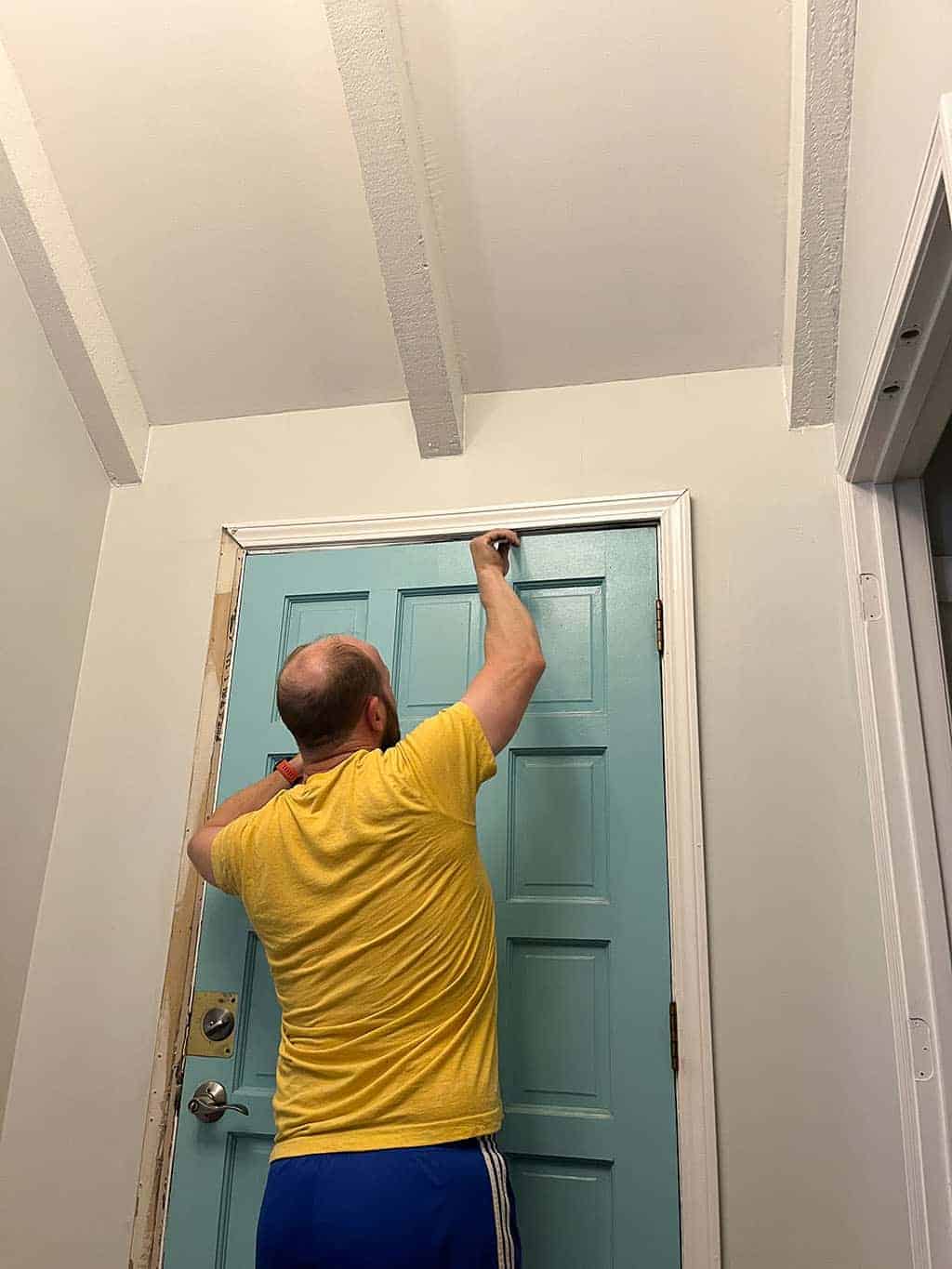 ENTRYWAY BEAM AND DOOR UPDATE – A DIY PROJECT WITH DUTCH BOY PAINTS!, Oh So Lovely Blog