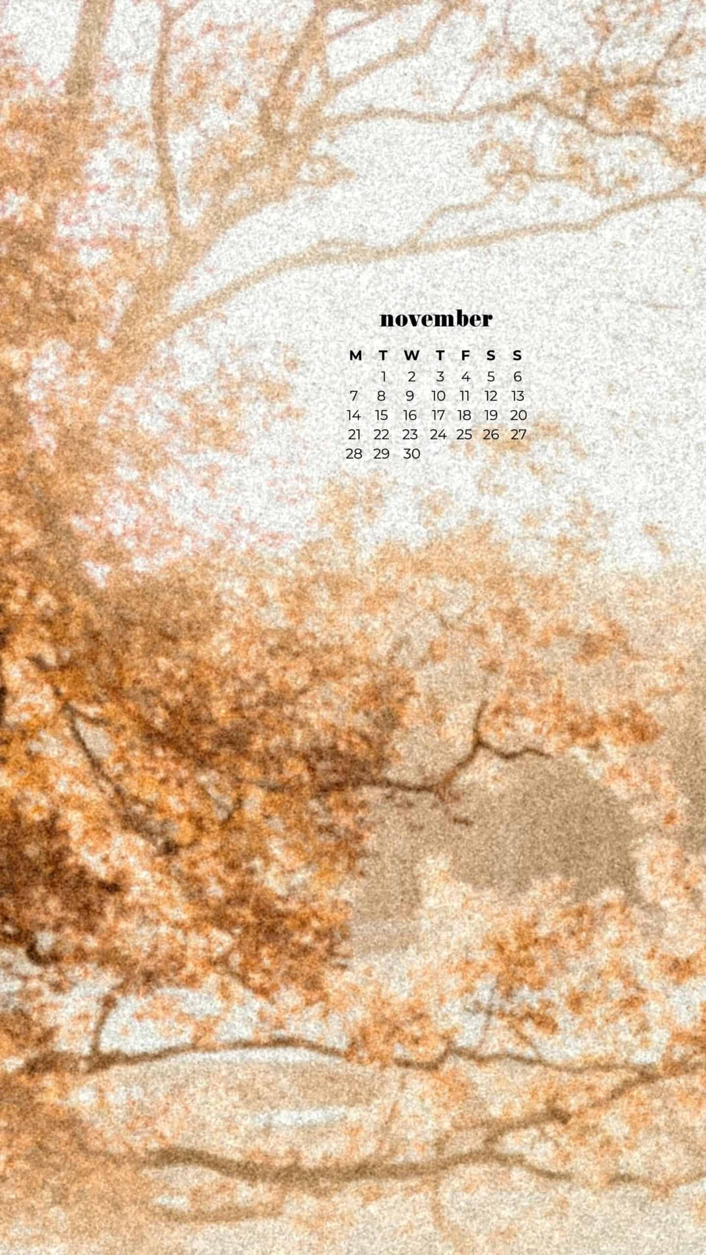 beautiful autumn landscape trees November 2022 wallpapers – FREE calendars in Sunday & Monday starts + no-calendar designs. 59 beautiful options for desktop & smart phones!