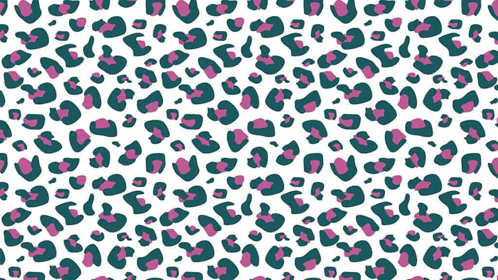 modern abstract cheetah pattern in pink and turquoise on white November 2022 wallpapers – FREE calendars in Sunday & Monday starts + no-calendar designs. 59 beautiful options for desktop & smart phones!