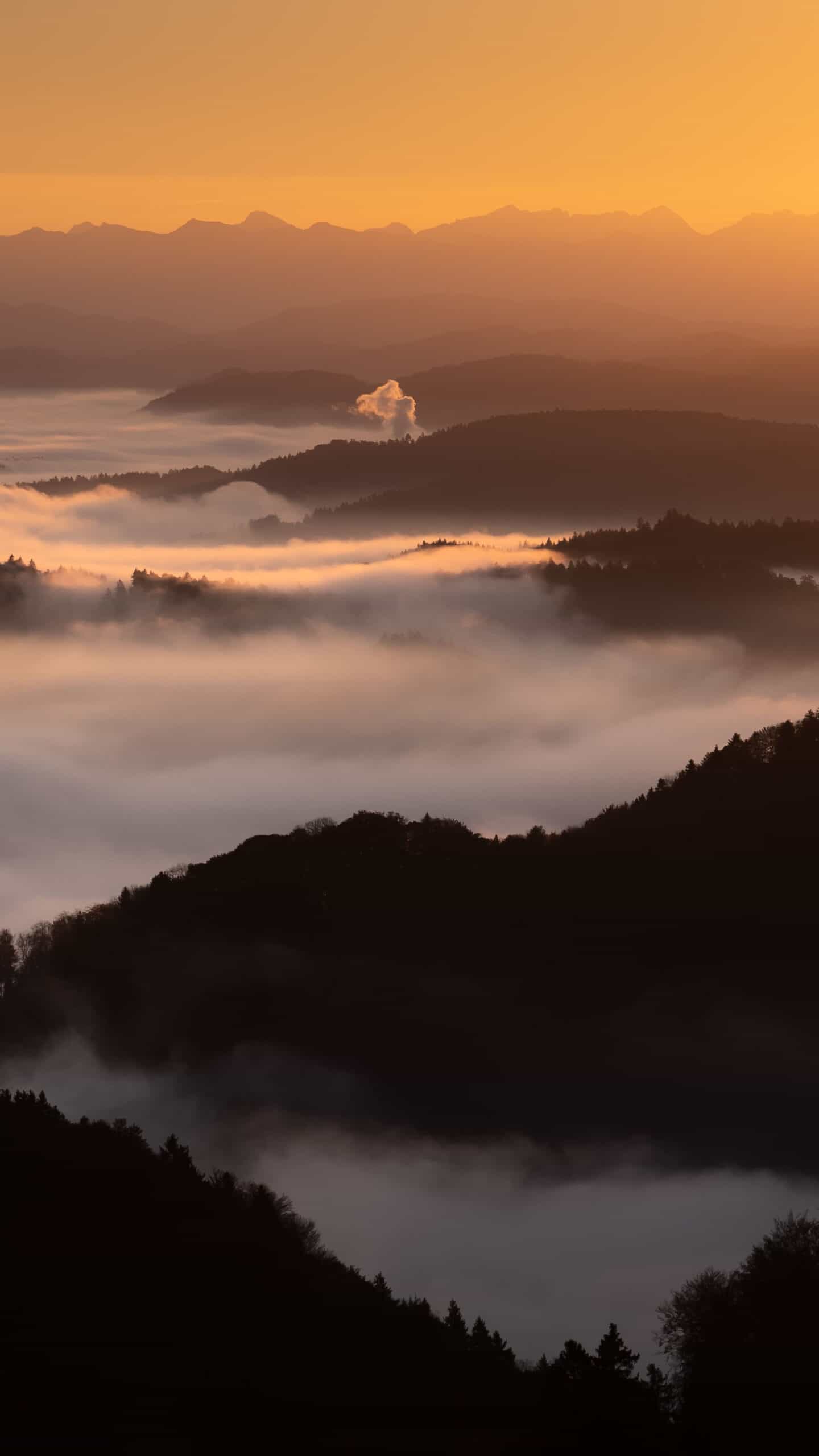 beautiful scenic mountain landscape at dawn with fog November 2022 wallpapers – FREE calendars in Sunday & Monday starts + no-calendar designs. 59 beautiful options for desktop & smart phones!