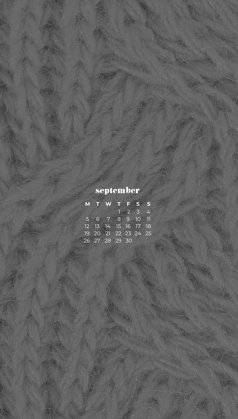 soft gray blanket for fall September wallpapers – FREE calendars in Sunday & Monday starts + no-calendar designs. 55 beautiful options for desktop & smart phones!