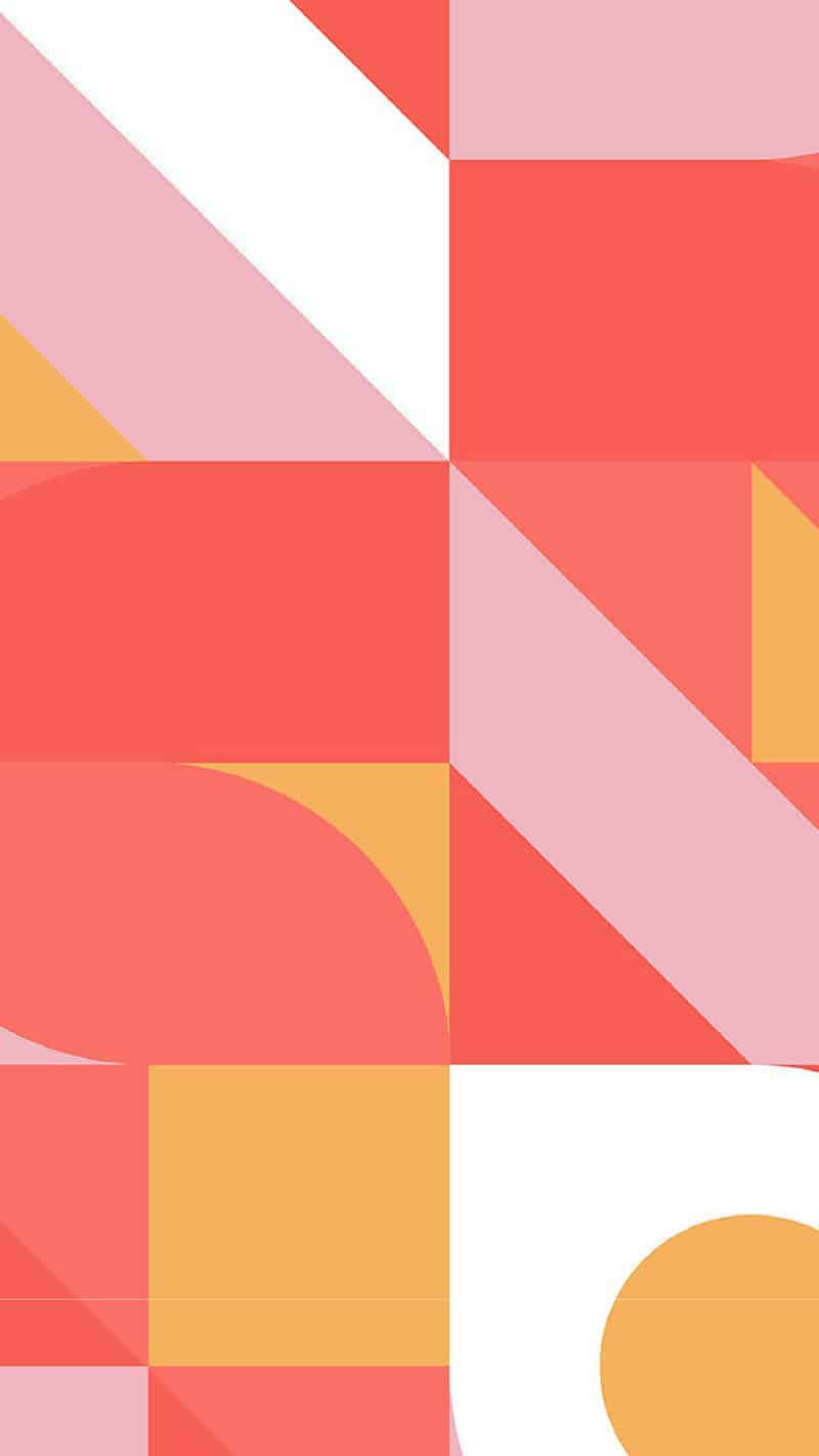 coral, pink and orange retro modern design pattern