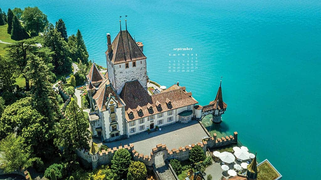 beautiful italian castle estate on the water September 2022 wallpapers – FREE calendars in Sunday & Monday starts + no-calendar designs. 55 beautiful options for desktop & smart phones!