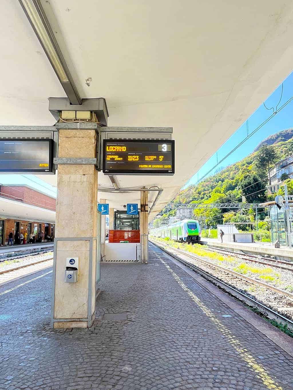 Train from Como to Lugano, Switzerland