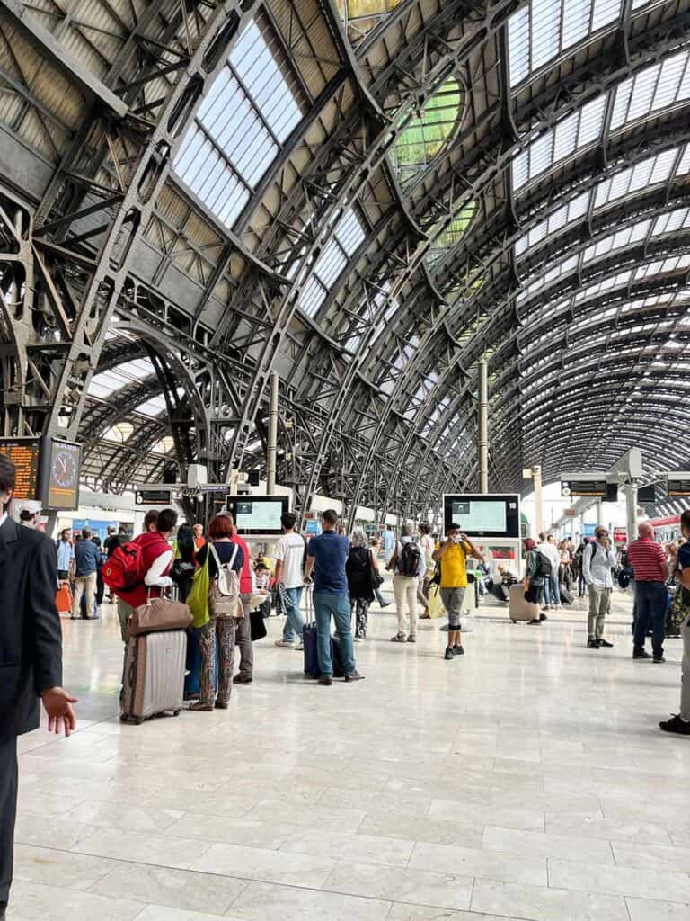 Train from Milano Centrale to Varenna Esino Station Italy