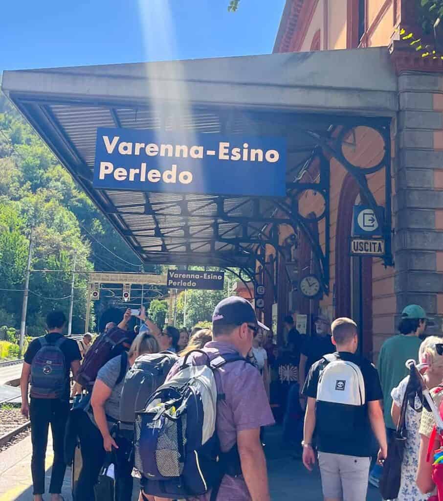 Train to Varenna Esino Station Italy