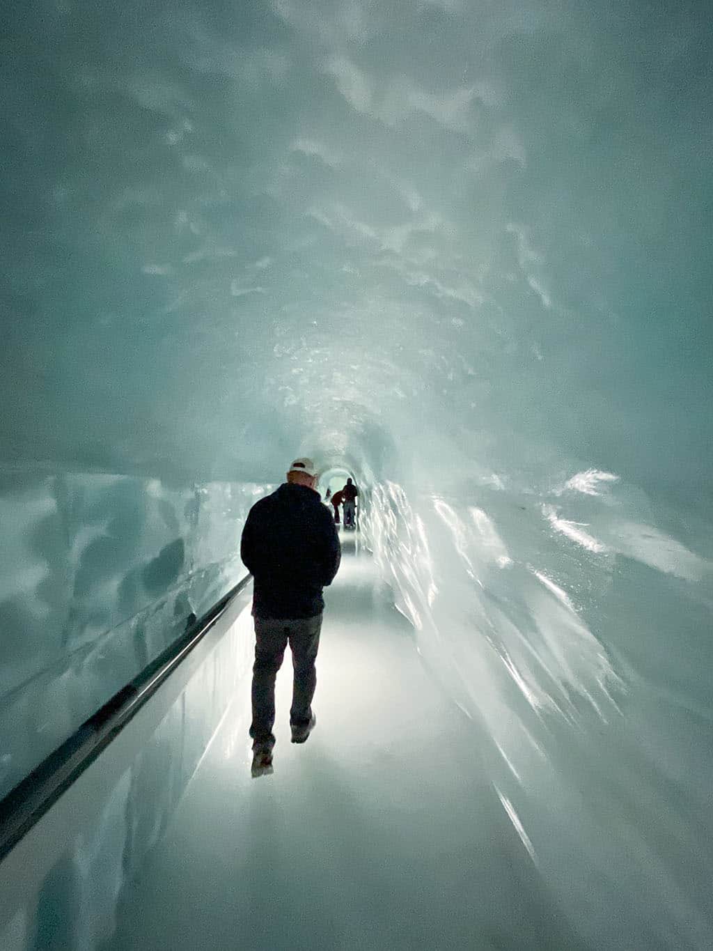 Jungfraujoch Ice Palace stunning ice hallways and floors at Top of Europe