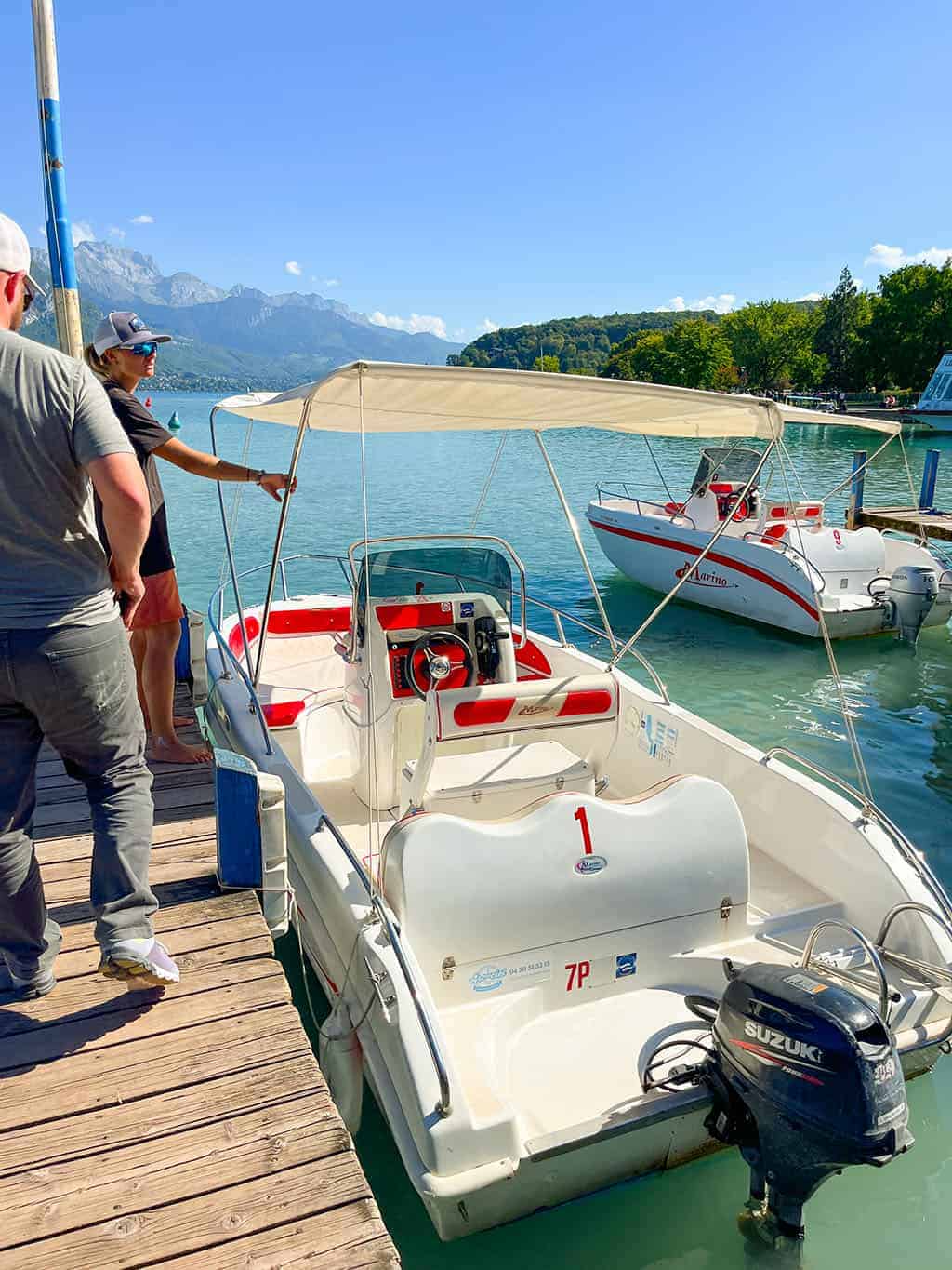 Renting an affordable boat in Annecy France on Lake Annecy